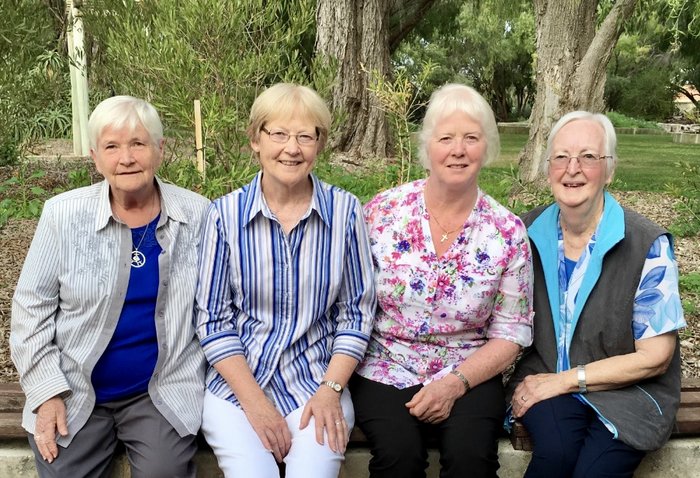 (L to R) Columba Howard, Geraldine Fitzpatrick, Agnes Miller, Isobel Moran