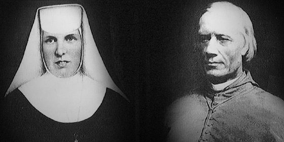 Bridget Clancy (Sr Visitation) and Bishop Thomas Furlong